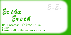 erika ereth business card